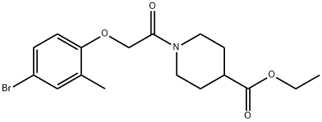 ethyl 1-[(4-bromo-2-methylphenoxy)acetyl]-4-piperidinecarboxylate|