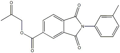 2-oxopropyl 2-(3-methylphenyl)-1,3-dioxo-5-isoindolinecarboxylate Struktur