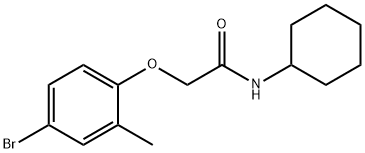2-(4-bromo-2-methylphenoxy)-N-cyclohexylacetamide 化学構造式