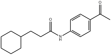 N-(4-acetylphenyl)-3-cyclohexylpropanamide Structure