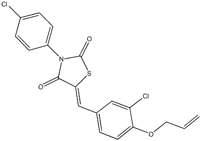434313-07-2 5-[4-(allyloxy)-3-chlorobenzylidene]-3-(4-chlorophenyl)-1,3-thiazolidine-2,4-dione