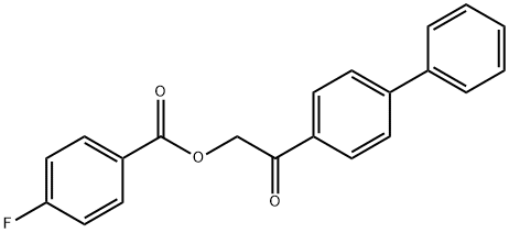 2-[1,1'-biphenyl]-4-yl-2-oxoethyl 4-fluorobenzoate,4347-64-2,结构式