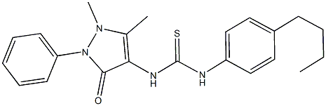 N-(4-butylphenyl)-N'-(1,5-dimethyl-3-oxo-2-phenyl-2,3-dihydro-1H-pyrazol-4-yl)thiourea Structure