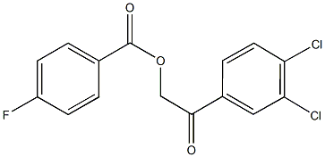 2-(3,4-dichlorophenyl)-2-oxoethyl 4-fluorobenzoate Struktur