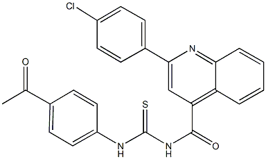 N-(4-acetylphenyl)-N'-{[2-(4-chlorophenyl)-4-quinolinyl]carbonyl}thiourea,438194-70-8,结构式