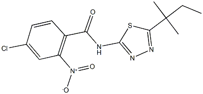 4-chloro-2-nitro-N-(5-tert-pentyl-1,3,4-thiadiazol-2-yl)benzamide Structure