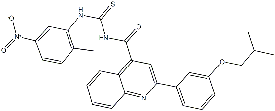 N-{5-nitro-2-methylphenyl}-N'-{[2-(3-isobutoxyphenyl)-4-quinolinyl]carbonyl}thiourea Structure