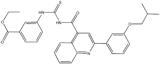 438196-00-0 ethyl 3-{[({[2-(3-isobutoxyphenyl)-4-quinolinyl]carbonyl}amino)carbothioyl]amino}benzoate