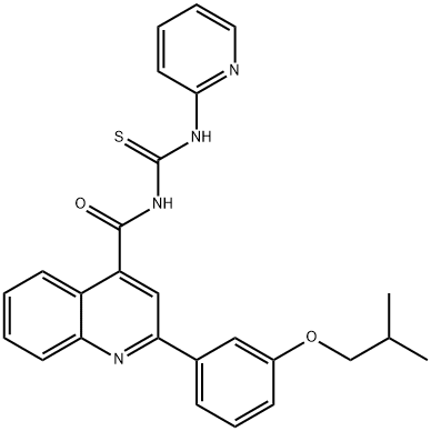 N-{[2-(3-isobutoxyphenyl)-4-quinolinyl]carbonyl}-N'-(2-pyridinyl)thiourea Struktur