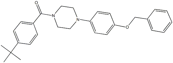 benzyl 4-[4-(4-tert-butylbenzoyl)-1-piperazinyl]phenyl ether 结构式