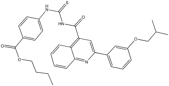 438196-30-6 butyl 4-{[({[2-(3-isobutoxyphenyl)-4-quinolinyl]carbonyl}amino)carbothioyl]amino}benzoate