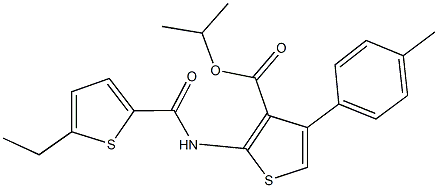 isopropyl 2-{[(5-ethyl-2-thienyl)carbonyl]amino}-4-(4-methylphenyl)-3-thiophenecarboxylate|