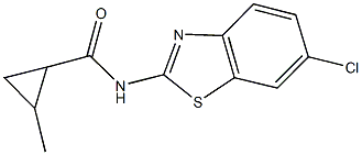 N-(6-chloro-1,3-benzothiazol-2-yl)-2-methylcyclopropanecarboxamide Structure