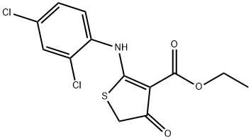 ethyl 2-(2,4-dichloroanilino)-4-oxo-4,5-dihydrothiophene-3-carboxylate Structure