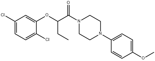 1-[2-(2,5-dichlorophenoxy)butanoyl]-4-(4-methoxyphenyl)piperazine Structure