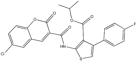 438198-15-3 isopropyl 2-{[(6-chloro-2-oxo-2H-chromen-3-yl)carbonyl]amino}-4-(4-fluorophenyl)-3-thiophenecarboxylate