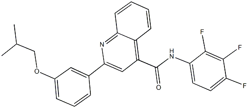 2-(3-isobutoxyphenyl)-N-(2,3,4-trifluorophenyl)-4-quinolinecarboxamide,438198-31-3,结构式