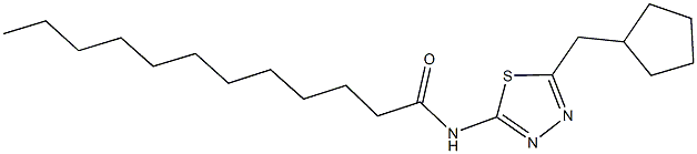 N-[5-(cyclopentylmethyl)-1,3,4-thiadiazol-2-yl]dodecanamide,438198-36-8,结构式