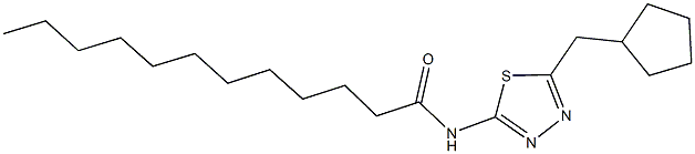 N-[5-(cyclopentylmethyl)-1,3,4-thiadiazol-2-yl]dodecanamide 结构式