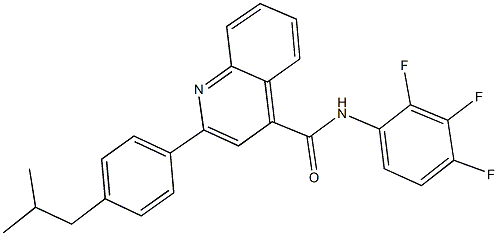 2-(4-isobutylphenyl)-N-(2,3,4-trifluorophenyl)-4-quinolinecarboxamide Structure