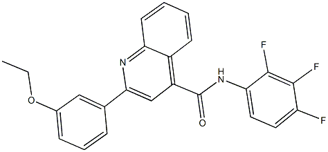 2-(3-ethoxyphenyl)-N-(2,3,4-trifluorophenyl)-4-quinolinecarboxamide Struktur