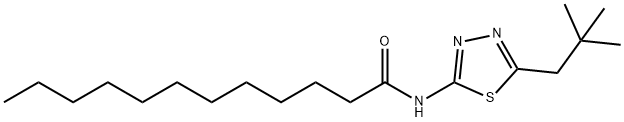 N-(5-neopentyl-1,3,4-thiadiazol-2-yl)dodecanamide Structure