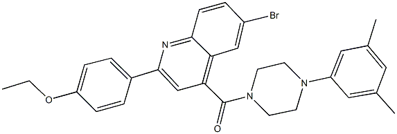 438198-96-0 6-bromo-4-{[4-(3,5-dimethylphenyl)-1-piperazinyl]carbonyl}-2-(4-ethoxyphenyl)quinoline