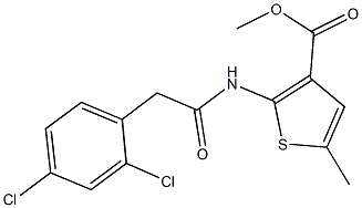 methyl 2-{[(2,4-dichlorophenyl)acetyl]amino}-5-methyl-3-thiophenecarboxylate,438199-54-3,结构式