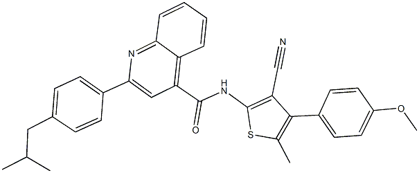 N-[3-cyano-4-(4-methoxyphenyl)-5-methyl-2-thienyl]-2-(4-isobutylphenyl)-4-quinolinecarboxamide|