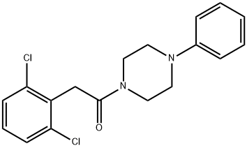 1-[(2,6-dichlorophenyl)acetyl]-4-phenylpiperazine,438211-85-9,结构式