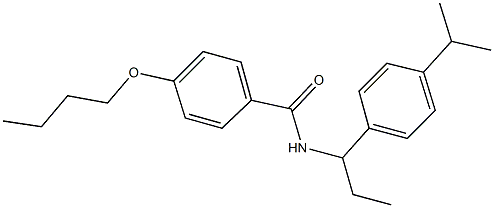 4-butoxy-N-[1-(4-isopropylphenyl)propyl]benzamide 化学構造式