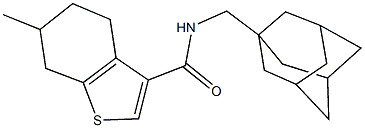 N-(1-adamantylmethyl)-6-methyl-4,5,6,7-tetrahydro-1-benzothiophene-3-carboxamide Structure