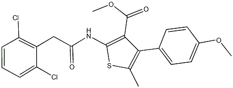 methyl 2-{[(2,6-dichlorophenyl)acetyl]amino}-4-(4-methoxyphenyl)-5-methyl-3-thiophenecarboxylate Structure