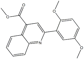 methyl 2-(2,5-dimethoxyphenyl)-4-quinolinecarboxylate 结构式