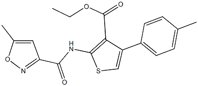 ethyl 2-{[(5-methyl-3-isoxazolyl)carbonyl]amino}-4-(4-methylphenyl)-3-thiophenecarboxylate|