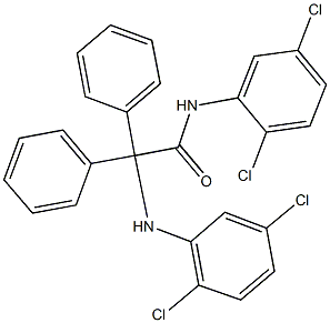 2-(2,5-dichloroanilino)-N-(2,5-dichlorophenyl)-2,2-diphenylacetamide 结构式