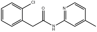 2-(2-chlorophenyl)-N-(4-methyl-2-pyridinyl)acetamide 化学構造式