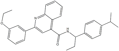 2-(3-ethoxyphenyl)-N-[1-(4-isopropylphenyl)propyl]-4-quinolinecarboxamide Struktur