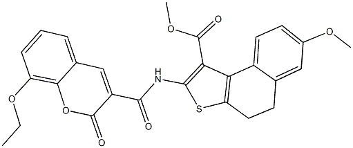 438213-66-2 methyl 2-{[(8-ethoxy-2-oxo-2H-chromen-3-yl)carbonyl]amino}-7-methoxy-4,5-dihydronaphtho[2,1-b]thiophene-1-carboxylate