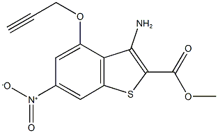 methyl 3-amino-6-nitro-4-(2-propynyloxy)-1-benzothiophene-2-carboxylate Structure
