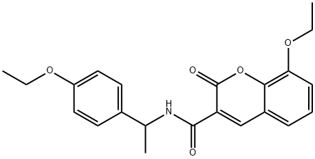 8-ethoxy-N-[1-(4-ethoxyphenyl)ethyl]-2-oxo-2H-chromene-3-carboxamide Structure