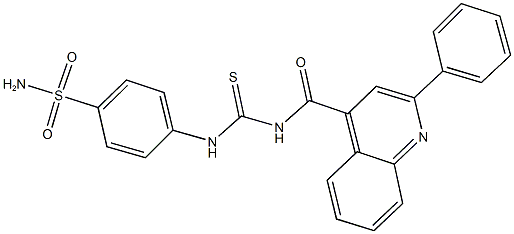 4-[({[(2-phenyl-4-quinolinyl)carbonyl]amino}carbothioyl)amino]benzenesulfonamide Struktur