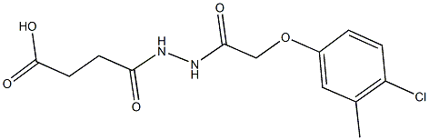 4-{2-[(4-chloro-3-methylphenoxy)acetyl]hydrazino}-4-oxobutanoic acid Struktur