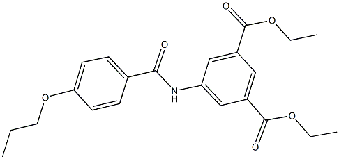 diethyl 5-[(4-propoxybenzoyl)amino]isophthalate Structure