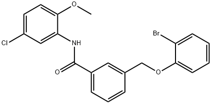 3-[(2-bromophenoxy)methyl]-N-(5-chloro-2-methoxyphenyl)benzamide|