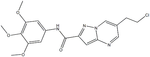 6-(2-chloroethyl)-N-(3,4,5-trimethoxyphenyl)pyrazolo[1,5-a]pyrimidine-2-carboxamide Structure