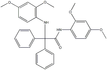 2-(2,4-dimethoxyanilino)-N-(2,4-dimethoxyphenyl)-2,2-diphenylacetamide 化学構造式