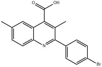 2-(4-bromophenyl)-3,6-dimethyl-4-quinolinecarboxylic acid 结构式