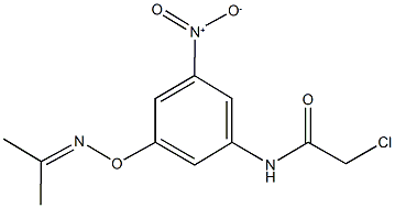 2-chloro-N-(3-nitro-5-{[(1-methylethylidene)amino]oxy}phenyl)acetamide Structure