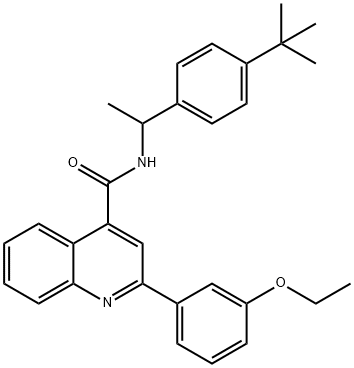 N-[1-(4-tert-butylphenyl)ethyl]-2-(3-ethoxyphenyl)-4-quinolinecarboxamide Struktur